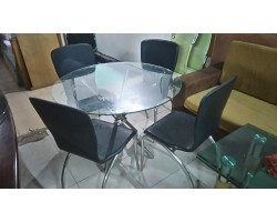 Bán Bàn Ăn Kiếng 4 Ghế Cũ Giá Rẻ
